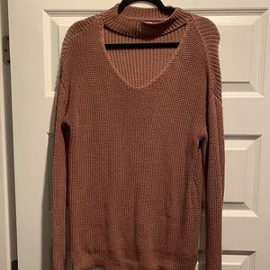 Perfect fall long Sweater with chest cut out